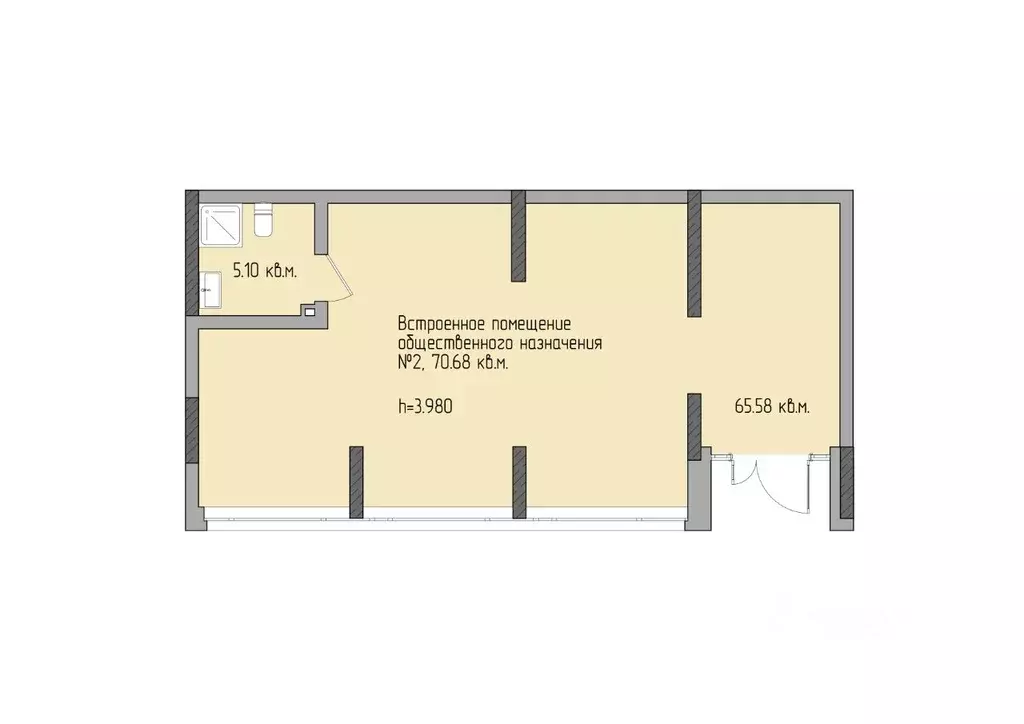 Помещение свободного назначения в Татарстан, Казань Статный жилой ... - Фото 1