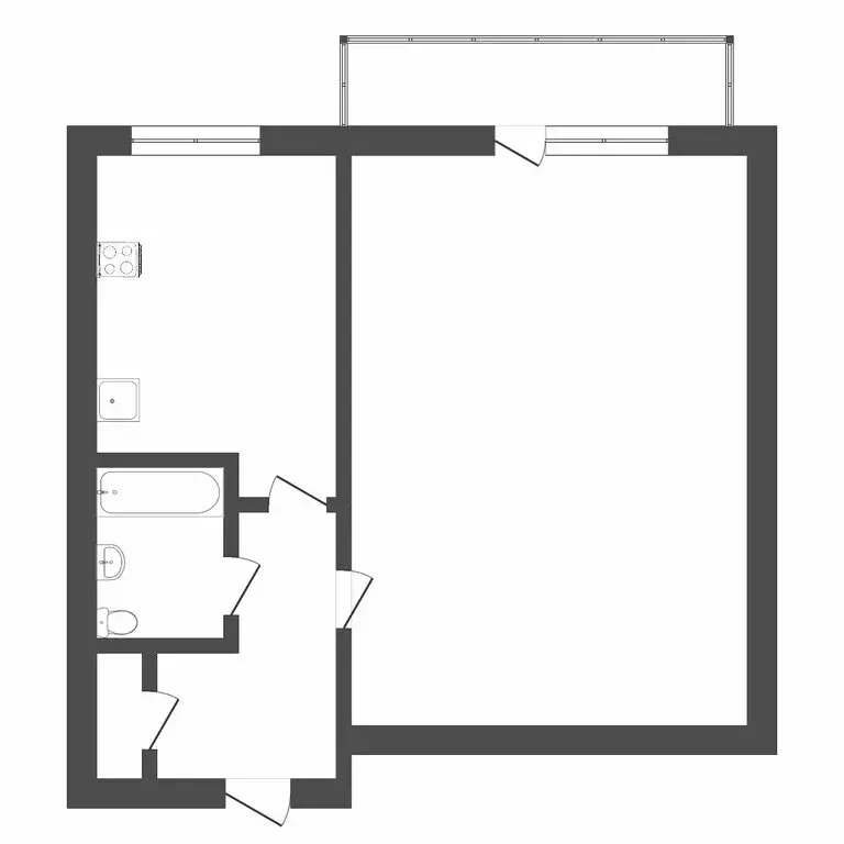 1-комнатная квартира: Тюмень, Барнаульская улица, 38 (31.9 м) - Фото 0