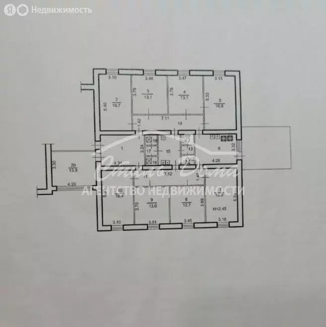 1к в 8-комнатной квартире (13.1 м) - Фото 1