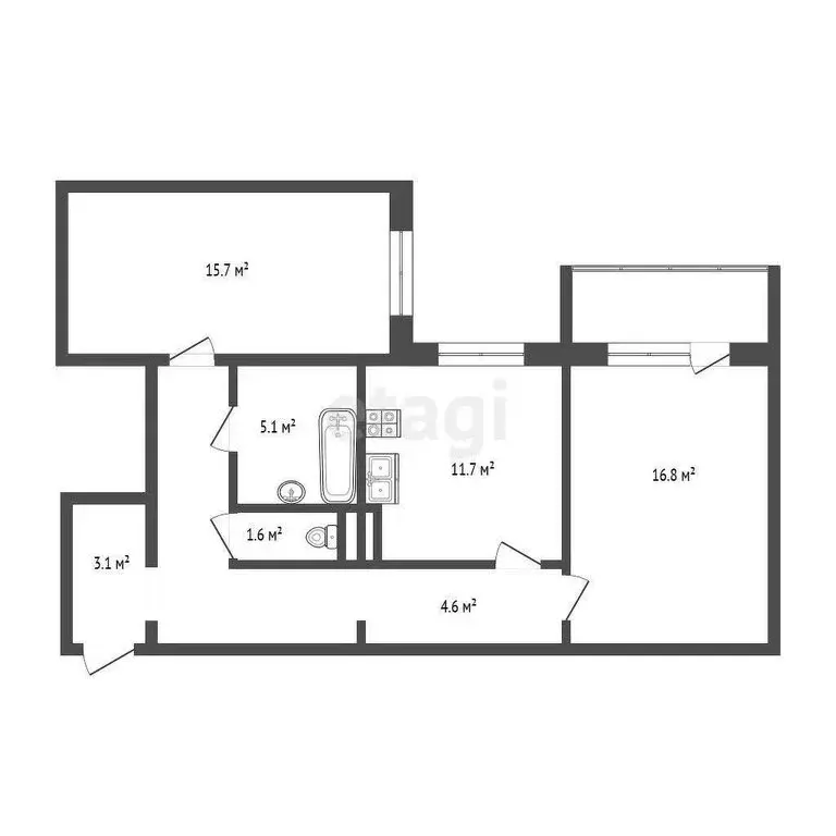 2-комнатная квартира: Омск, 3-й Амурский проезд, 1 (67.5 м) - Фото 0