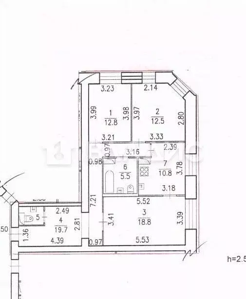 3-к кв. Санкт-Петербург просп. Металлистов, 15 (82.1 м) - Фото 2