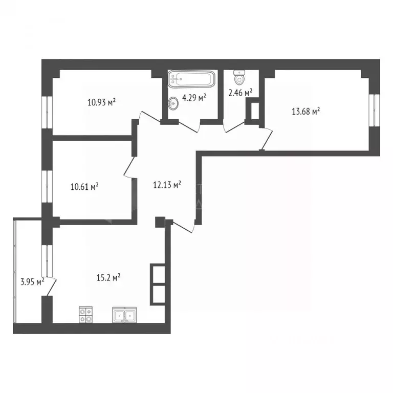 3-к кв. Тюменская область, Тюменский муниципальный округ, д. Патрушева ... - Фото 2