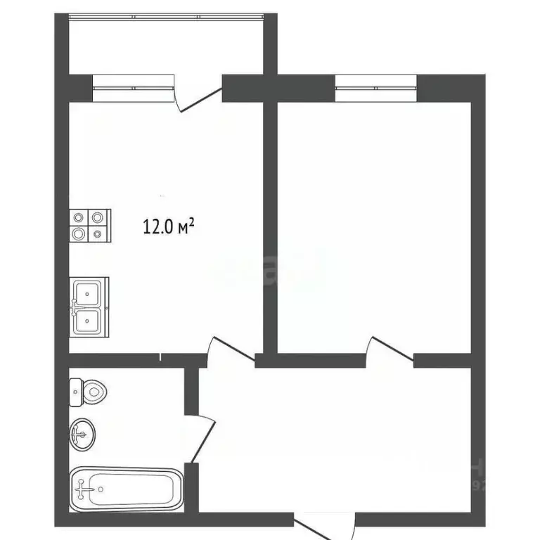 1-к кв. Вологодская область, Вологда ул. Гагарина, 80Ак4 (36.0 м) - Фото 1