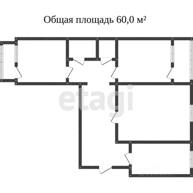 3-к кв. Саратовская область, Саратов ул. 1-я Прокатная, 19 (60.0 м) - Фото 1