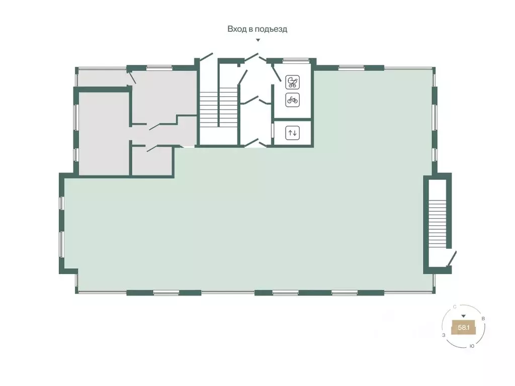 1-к кв. Тюменская область, Тюмень ул. Игоря Комиссарова, 12 (49.7 м) - Фото 2