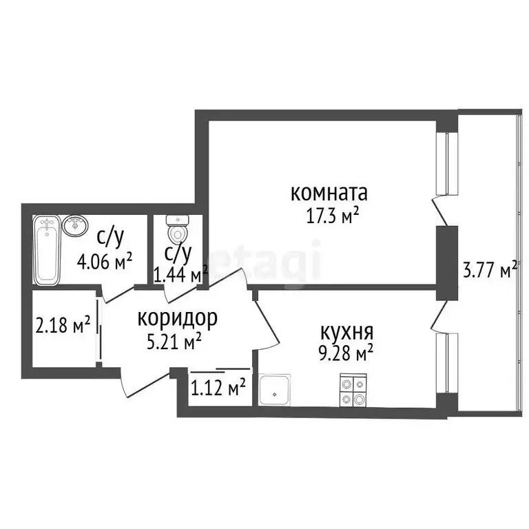 1-комнатная квартира: Воронеж, улица Независимости, 84/5 (41.3 м) - Фото 1
