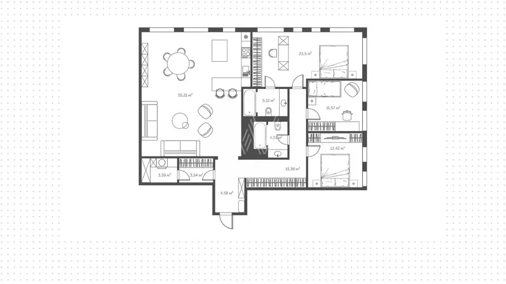 4-к кв. Москва ул. Усачева, 15 (140.0 м) - Фото 1