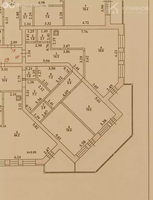 3-комнатная квартира: Воронеж, улица Ломоносова, 53 (108.6 м) - Фото 1