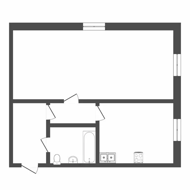 1-комнатная квартира: Тюмень, Холодильная улица, 132 (30 м) - Фото 1