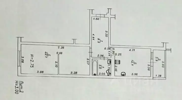 1-к кв. Краснодарский край, Анапа Владимирская ул., 55Вк2 (50.3 м) - Фото 2