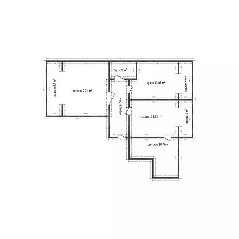 3-комнатная квартира: Каспийск, Молодёжная улица, 2к1 (90 м) - Фото 1