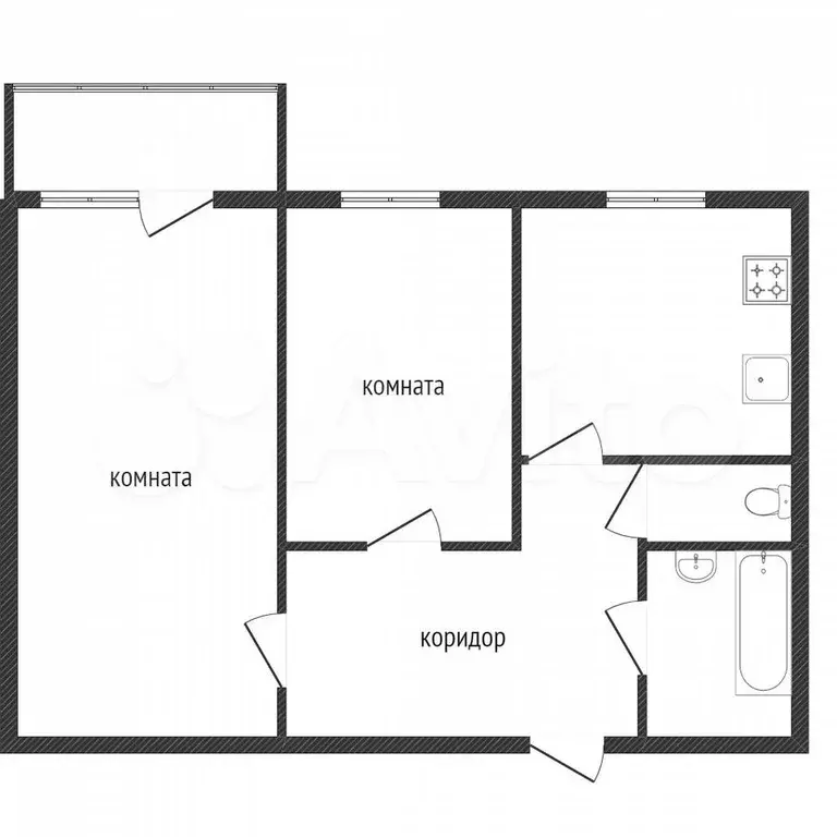 2-к. квартира, 49,9 м, 9/9 эт. - Фото 0