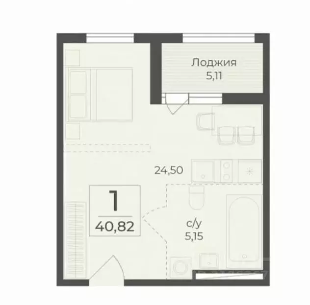1-к кв. Крым, Ялта муниципальный округ, Массандра пгт  (40.82 м) - Фото 0
