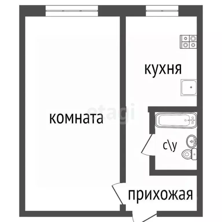1-к кв. Ульяновская область, Ульяновск Ульяновский просп., 7 (36.9 м) - Фото 2
