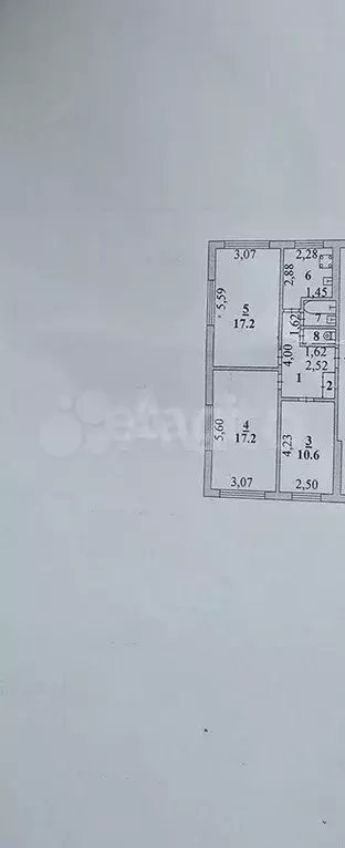 3-к. квартира, 61,4 м, 1/5 эт. - Фото 0