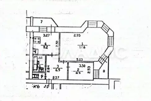 2-к кв. Владимирская область, Владимир Михайловская ул., 20 (47.4 м) - Фото 1