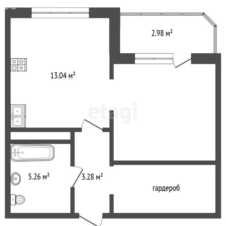 1-комнатная квартира: Патрушева, улица Михаила Лермонтова, 5/1 (39.7 ... - Фото 1