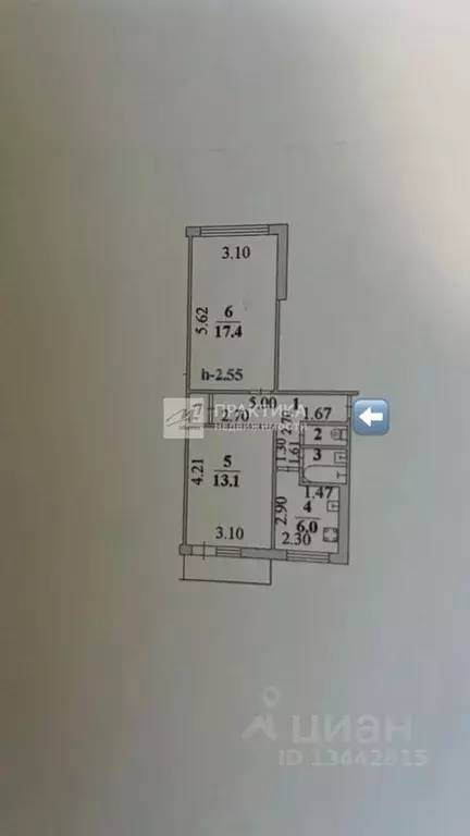 2-к кв. Липецкая область, Липецк ул. М.И. Неделина, 43 (48.0 м) - Фото 2