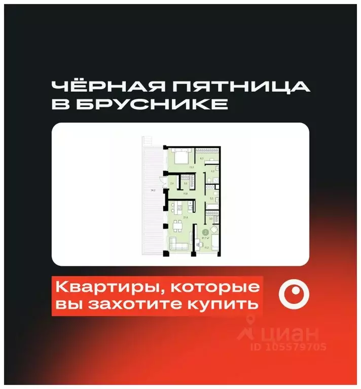 2-к кв. Новосибирская область, Новосибирск ул. Никитина, 10к3 (123.27 ... - Фото 0