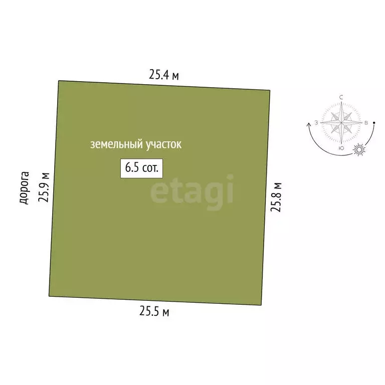 Участок в Тюмень, Ленинский округ (6.55 м) - Фото 1