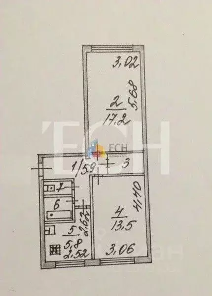 2-к кв. Тульская область, Тула ул. Калинина, 18к3 (44.8 м) - Фото 2