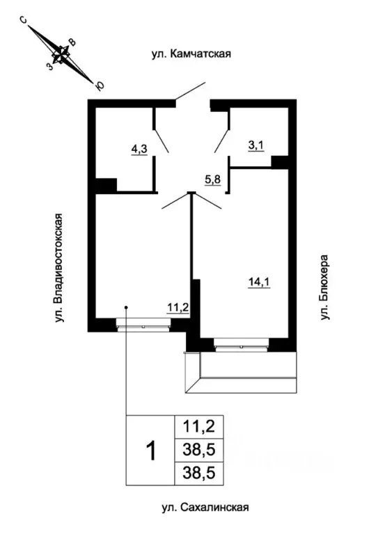 1-к кв. Свердловская область, Екатеринбург ул. Кронштадтская (38.5 м) - Фото 0