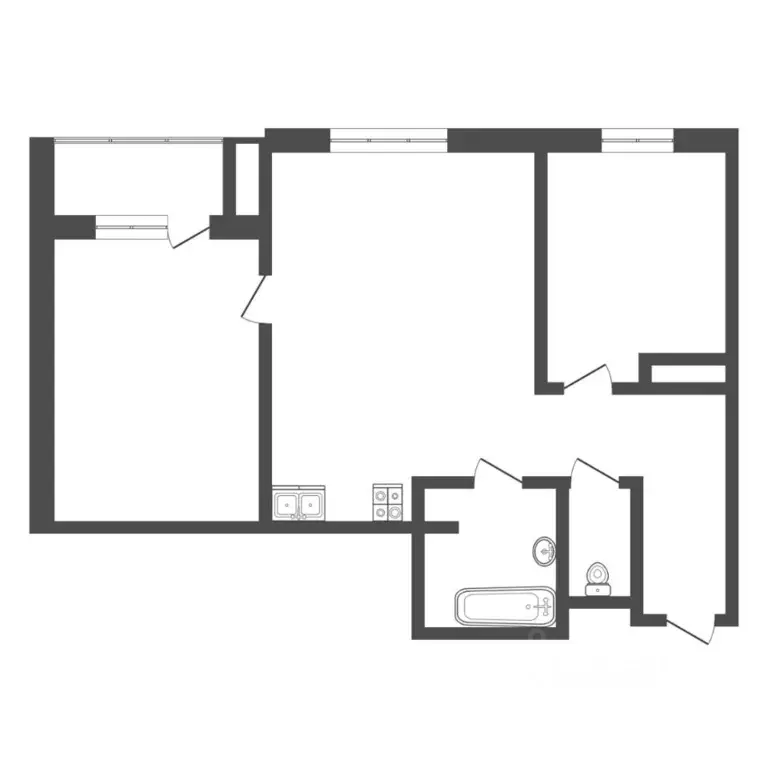 2-к кв. Тюменская область, Тюмень ул. Мельникайте, 2к14 (58.0 м) - Фото 2