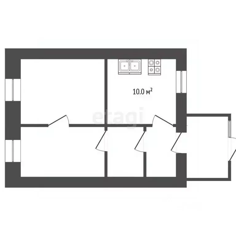 2-к кв. Крым, Бахчисарай ул. Ракитского, 15 (55.9 м) - Фото 2
