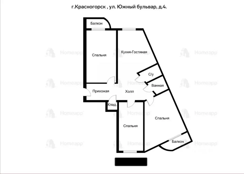 3-к кв. Московская область, Красногорск бул. Южный, 4 (88.0 м) - Фото 1