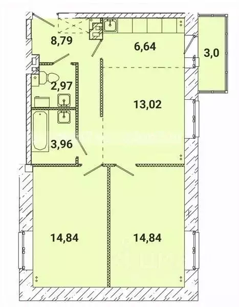 3-к кв. Иркутская область, Иркутский муниципальный округ, пос. ... - Фото 0