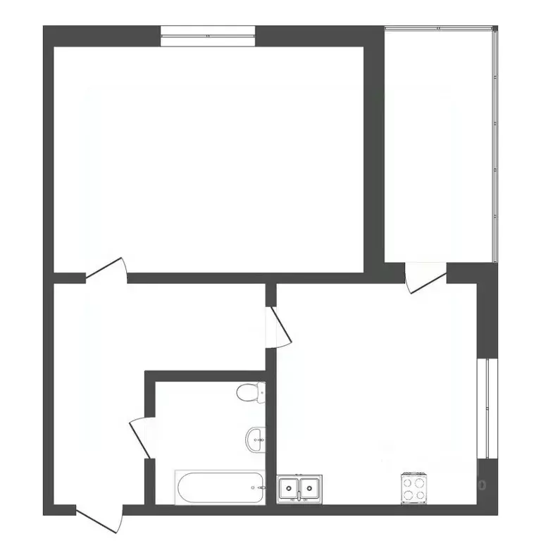 1-к кв. Тюменская область, Тюмень Широтная ул., 125 (48.0 м) - Фото 1