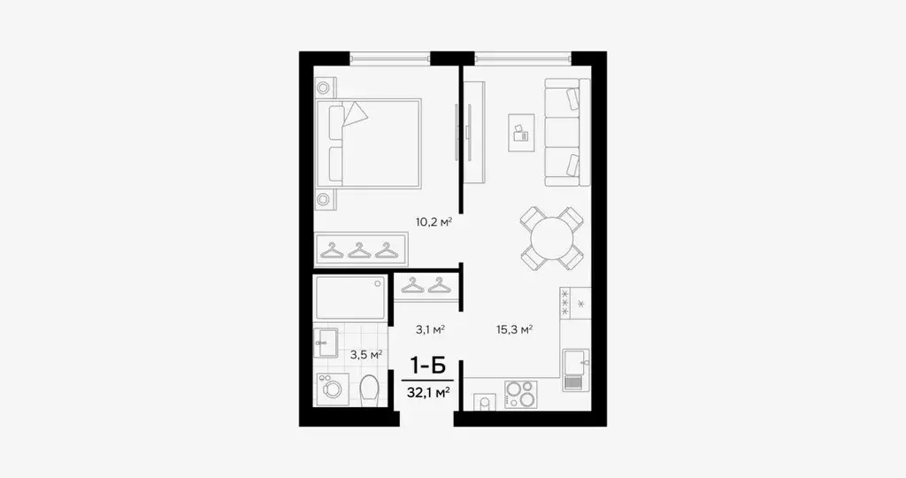 1-к кв. Астраханская область, Астрахань ул. Бехтерева, 8 (32.12 м) - Фото 1