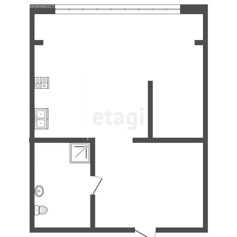 Квартира-студия: Кострома, Кинешемское шоссе, 70 (34.2 м) - Фото 1