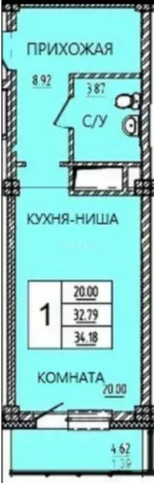 Студия Красноярский край, Красноярск Молодежный просп., 7В/1 (34.25 м) - Фото 0