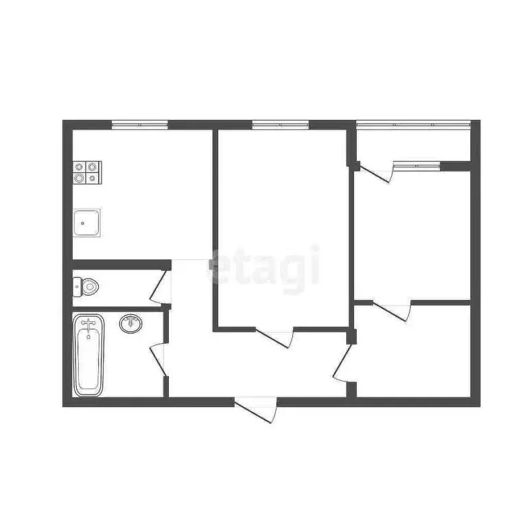 3-комнатная квартира: Узловая, улица Завенягина, 10 (50.7 м) - Фото 0