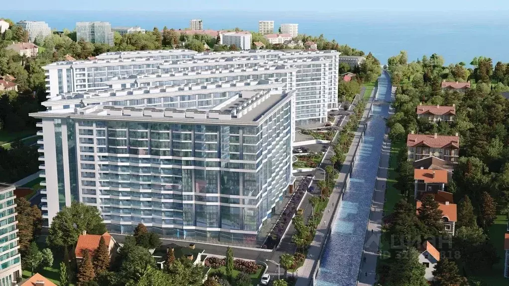 1-к кв. Краснодарский край, Сочи Мамайка мкр, ул. Волжская (40.0 м) - Фото 1