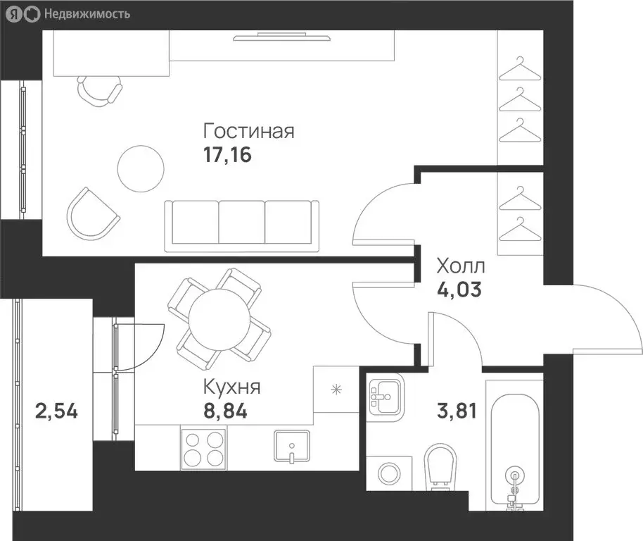 1-комнатная квартира: Тула, улица Героя России Зиничева, 7 (36.38 м) - Фото 1