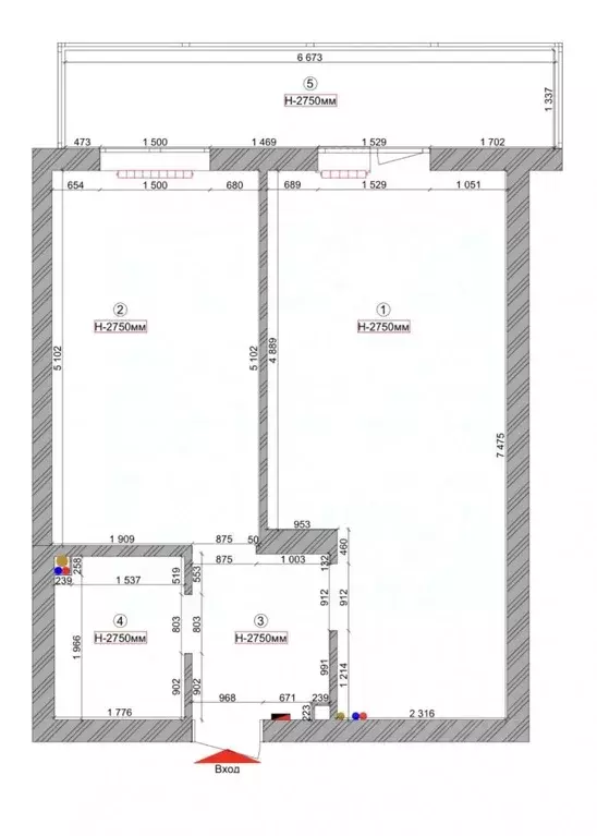 1-к кв. Татарстан, Казань ул. Удивительная, 9 (47.0 м) - Фото 2