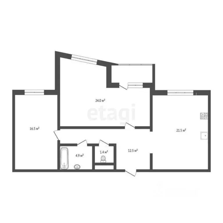 3-к кв. Тюменская область, Тюмень Харьковская ул., 68 (79.0 м) - Фото 2