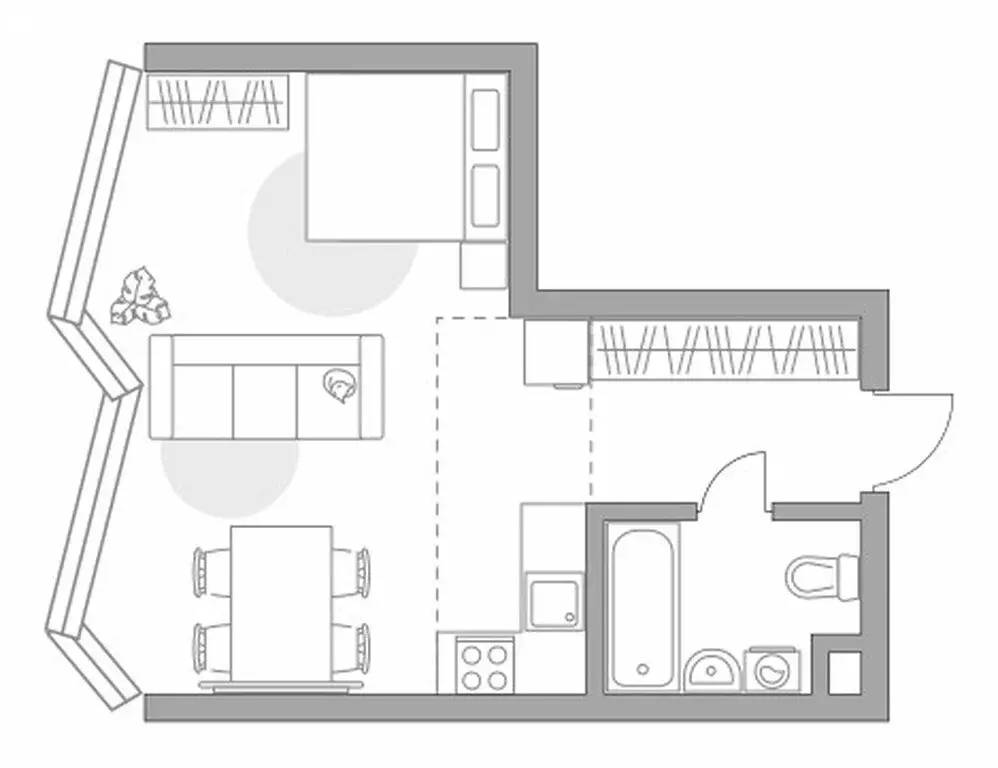 1-комнатная квартира: Москва, ул. Народного Ополчения (34.69 м) - Фото 1