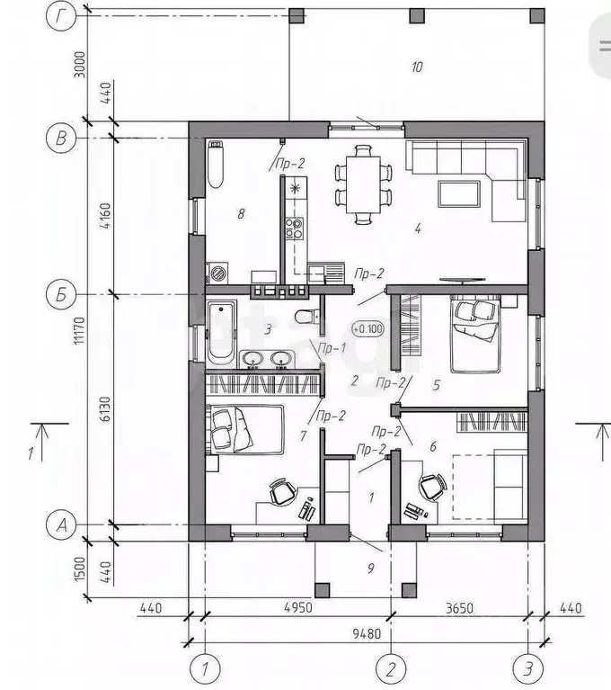 Дом в Воронежская область, Семилукский район, с. Девица пер. Романцов ... - Фото 1