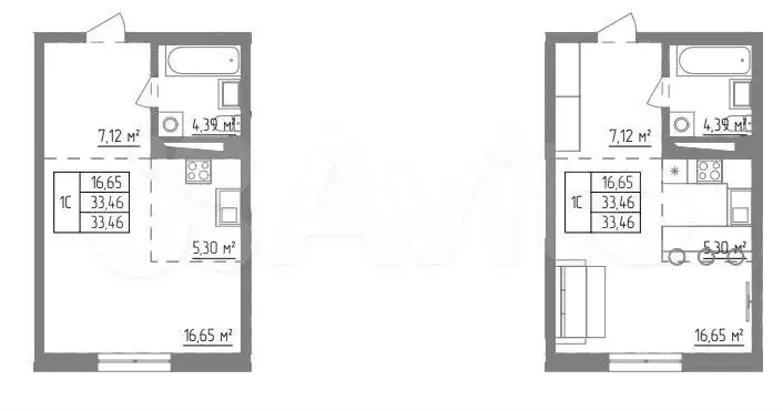 Квартира-студия, 33 м, 5/12 эт. - Фото 0