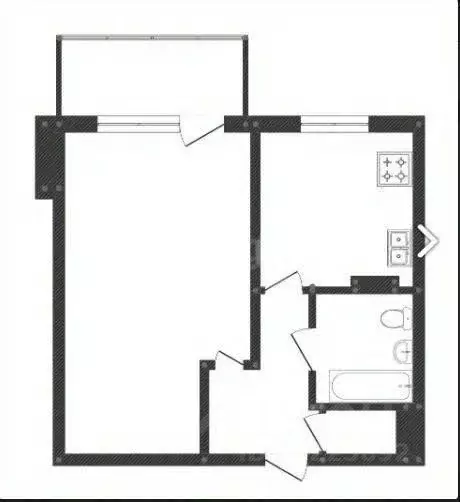 1-к кв. Вологодская область, Вологда Водники мкр, ул. Северная, 28 ... - Фото 2