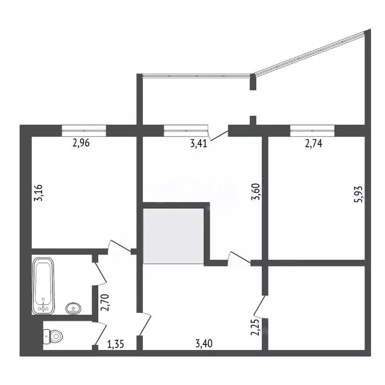 4-к кв. Амурская область, Благовещенск Театральная ул., 46 (95.0 м) - Фото 2