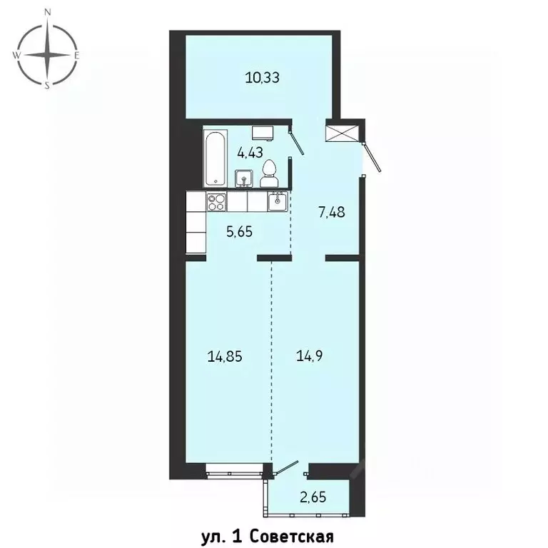 2-к кв. Иркутская область, Иркутск Советская ул., 115/1 (60.29 м) - Фото 0