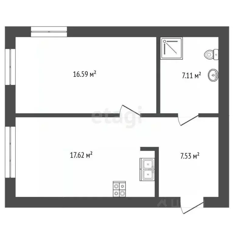 1-к кв. Ямало-Ненецкий АО, Новый Уренгой Славянский мкр, 2 (48.05 м) - Фото 2
