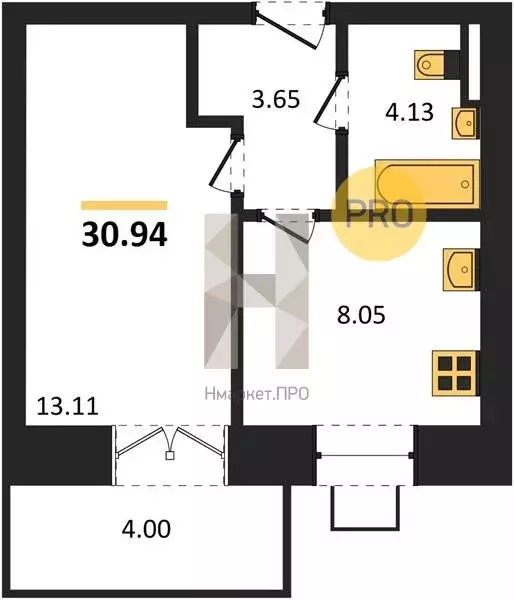 Продаётся 1-к квартира, 30.94 м - Фото 0