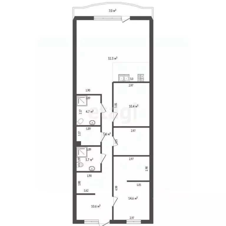 3-к кв. Крым, Феодосия ш. Керченское, 76А (95.6 м) - Фото 2