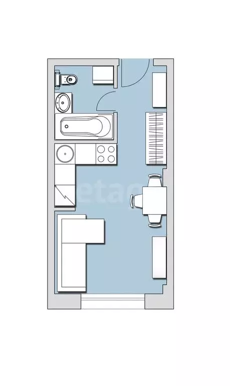 Квартира-студия: село Осиновая Гора, 3-й Восточный проезд, 3 (27.5 м) - Фото 1