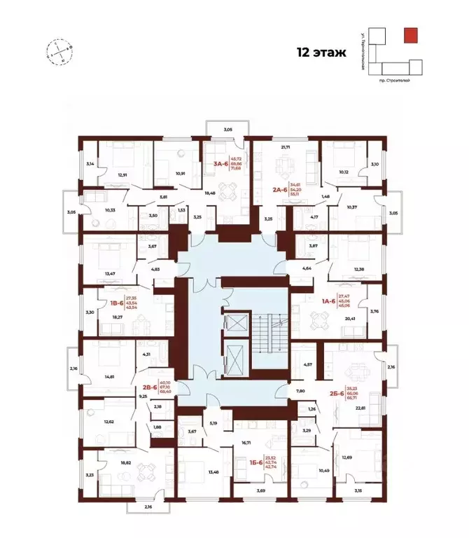 3-к кв. Пензенская область, Пенза Арбери жилой комплекс (71.68 м) - Фото 2